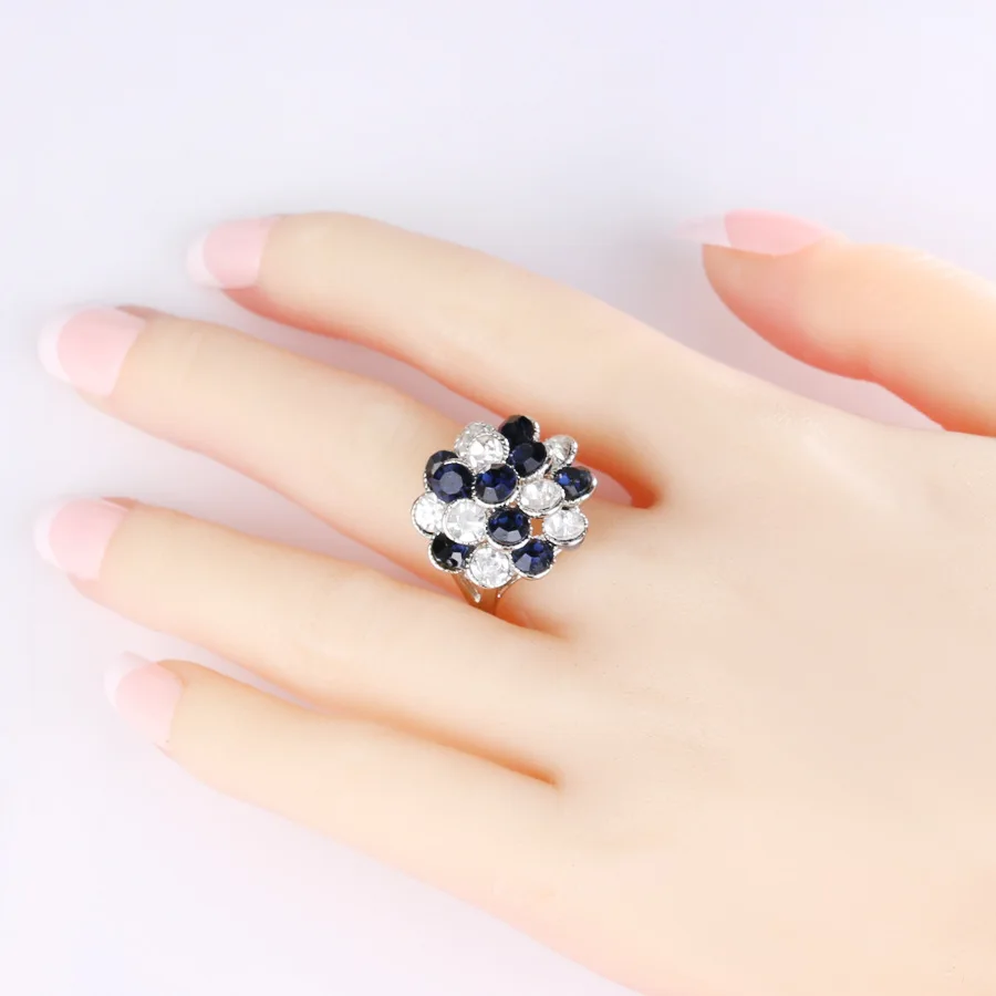 2021 модные Echte чистый цветы в стиле Ретро кольца Anillos для женщин ювелирные изделия