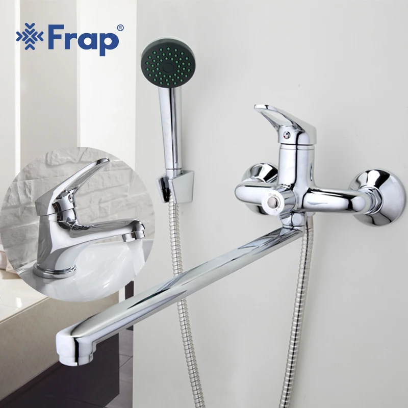 Смеситель для ванной комнаты Frap F2213 + F1013 из нержавеющей стали 40 см|Смесители душа|