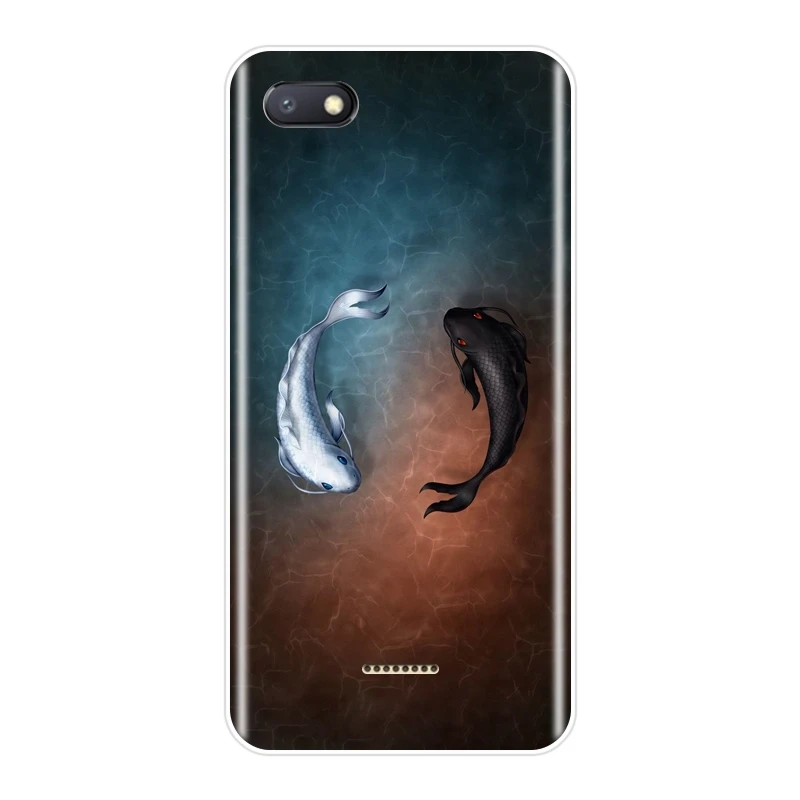 Задняя крышка для Pocophone F1 Xiaomi Redmi S2 6A 5 Plus 4A Fish мягкий силиконовый чехол телефона Note