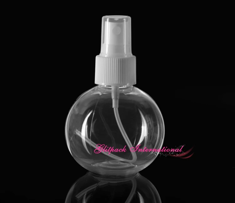 50pcs/lot 120ml PET Ball Shape Refillable bottle 120g Spray Bottle 4oz Plastic Cosmetic sphere unique shape white sprayer | Красота и