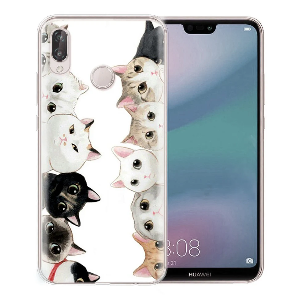 Чехол для Huawei Honor 7A 8A 8X 8C 9 10 Mate 20 P9 P10 lite/P8 Lite Y5 II Nova 3 мягкий чехол из ТПУ с рисунком