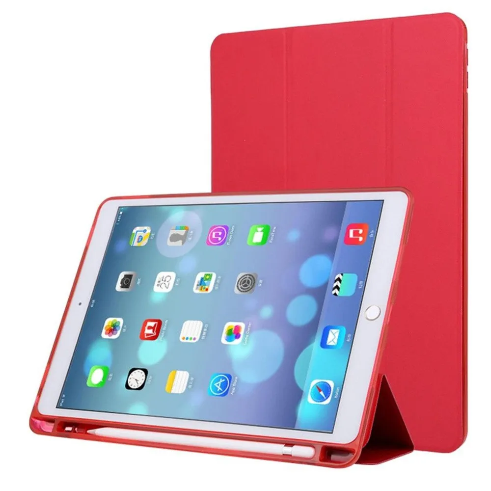 Для iPad 9 7 дюймов 2018 чехол для Apple Pencil Holder Slim Auto Wake/Sleep Smart Cover May.2|Чехлы планшетов и