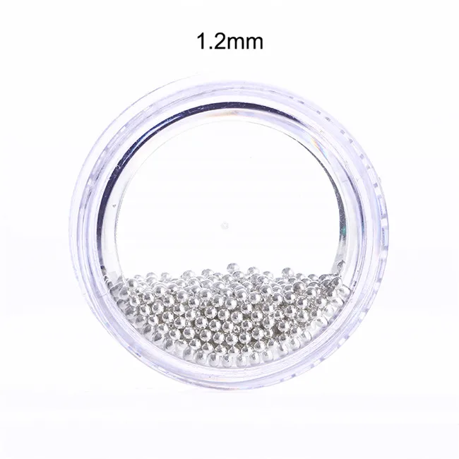 1.2mm 0,4/0,6 мм маленькие Мини-бусины для ногтей из нержавеющей стали для украшения ногтей из розового золота, разноцветные металлические стразы для самостоятельного изготовления гвоздей - Цвет: 1.2mm