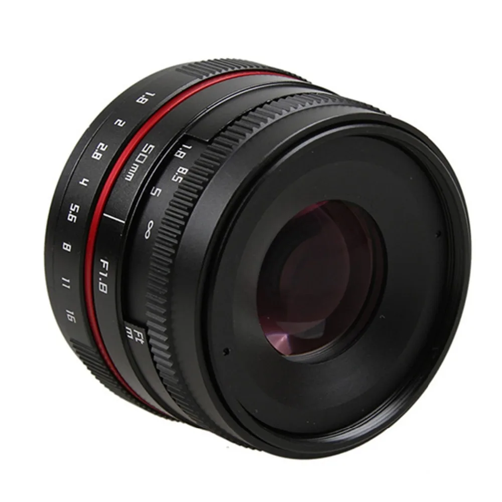 Объектив фотокамеры 50 мм f/1 8 APS-C F1.8 для Panasonic Micro 4/3 m4/3 GF1 GF2 GF3 GX85 GF6 GX1 GX7 GX8 G85 G80 GH5 GX80 GH2