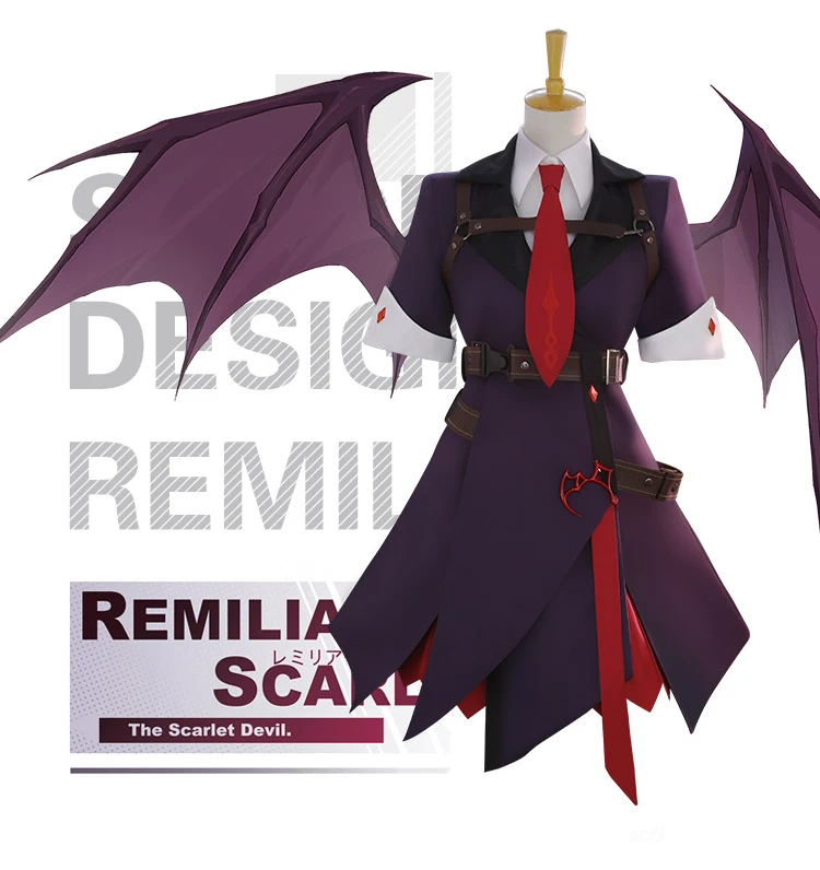 Аниме! Touhou Project Remilia Scarlet The Devil готическое платье униформа косплей костюм Август 2018