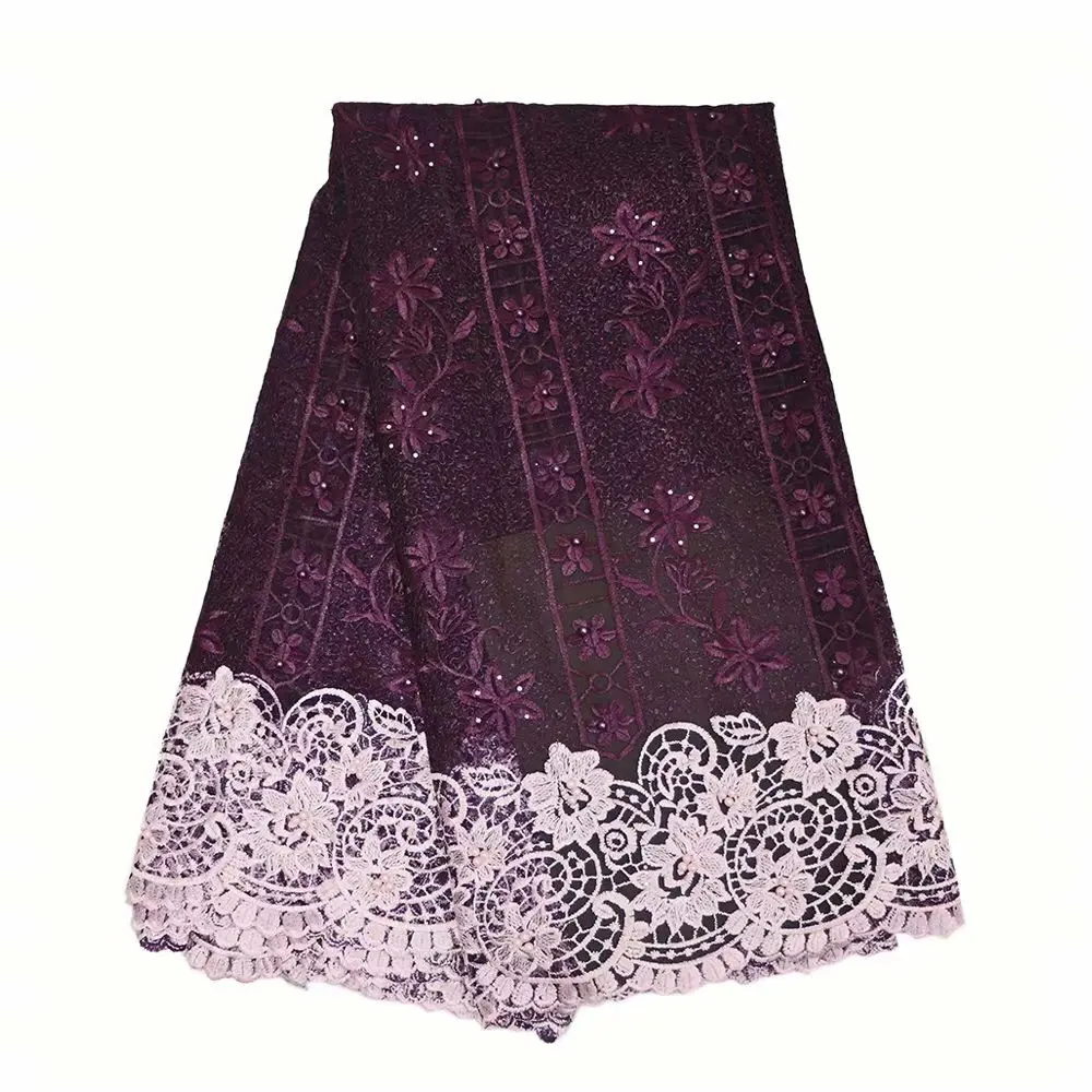 African lace fabric US royal blue african voile french with rhinestone 5 yards per lot wedding dress | Дом и сад