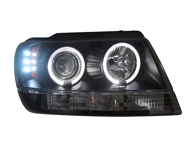 AKD автомобильный Стайлинг Головной фонарь для Jeep Grand Cherokee фара 1999-2004 светодиодный фонарь DRL Hid Bi Xenon объектив авто аксессуары - Цвет: Angel Eye Design