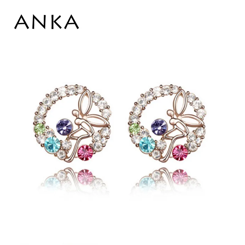 Бесплатная доставка серьги гвоздики из розового золота с круглыми цветами