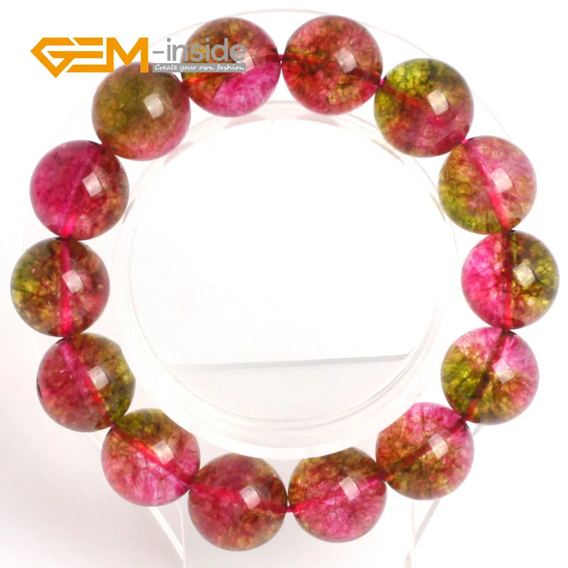Браслет с драгоценным камнем круглым браслет турмалином каменные бусины