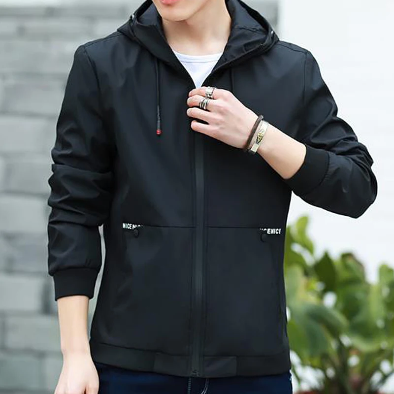 Куртка с капюшоном мужская уличная повседневная обтягивающая 2018|casaco masculino|fashion