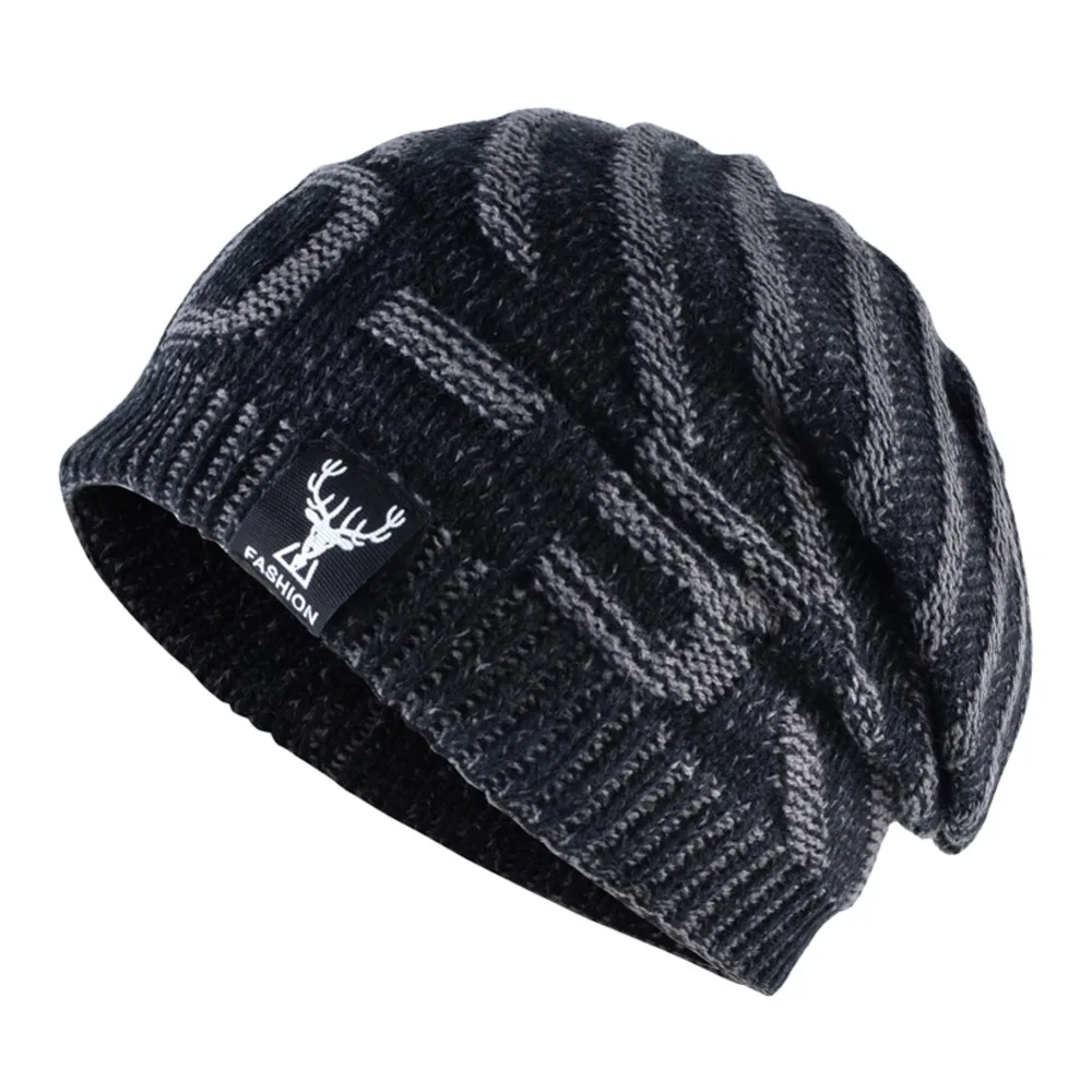 TQMSMY вязаные мужские зимние шапки, шапки Skullies Bonnet, бархатные головные уборы для мужчин и женщин, Теплые Мешковатые вязаные шапки TMD29