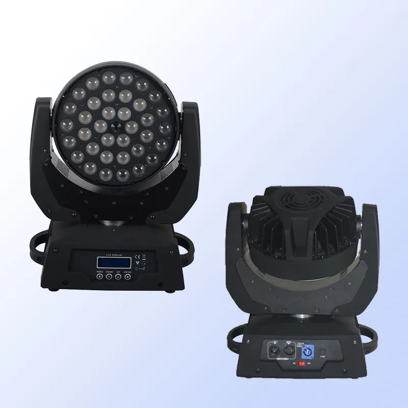 

2 Pieces LED Zoom Moving Head Wash Light 36x12W RGBW LED DMX Stage Effect Zoom Wash Light for Theatre Concert Event Show