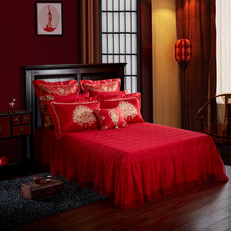 Комплект постельного белья из жаккарда и шелка роскошный свадебный комплект с