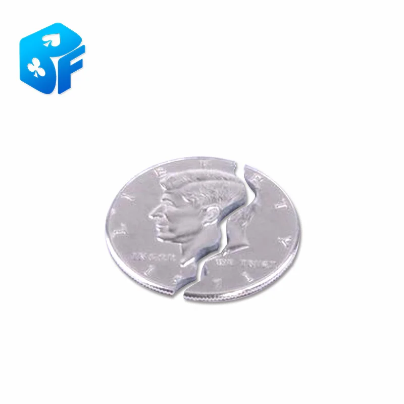 Волшебные две складные кусачки доллар Монета трюк крупным планом улица монета