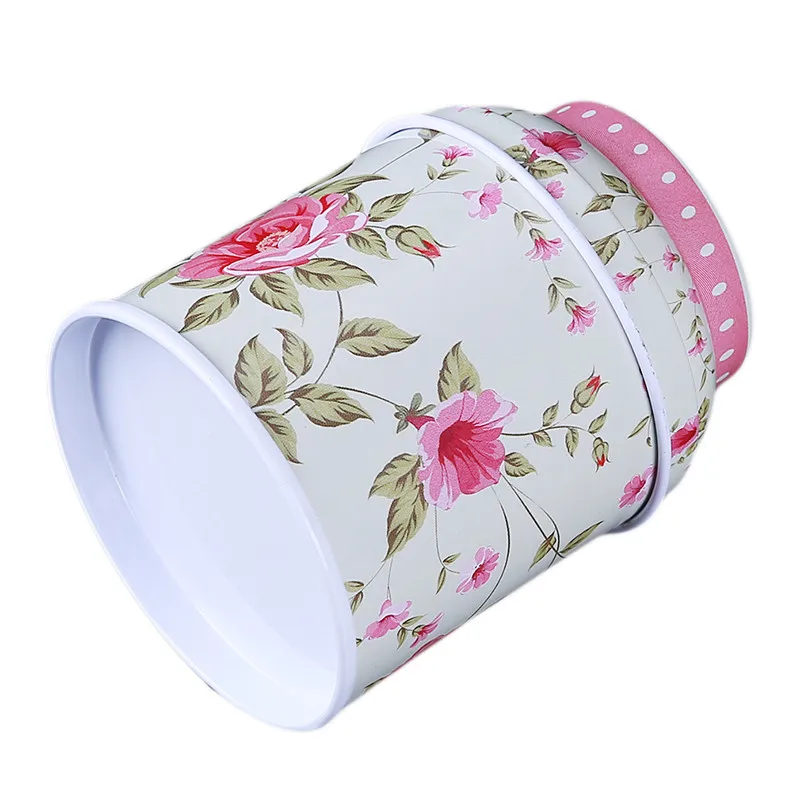 1 шт. винтажный стиль серия цветов металлическая коробка для чая Милая жестяная
