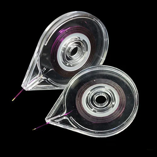 Прозрачный чехол для ногтей с клейкой лентой держатель наклеек простой в