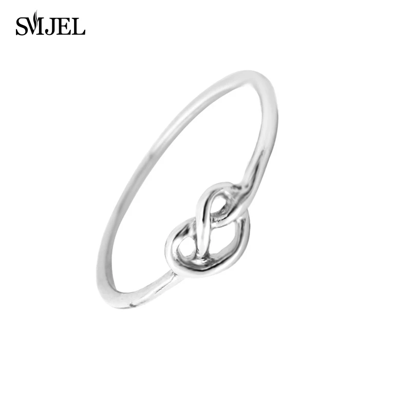 Женское кольцо с узлом SMJEL сердечком для подружки невесты повседневное Ювелирное