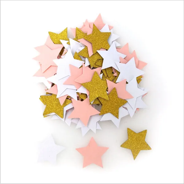S pink white gold 3 см блестящие Конфетти украшения на день рождения бумага конфетти для первого дня рождения для маленьких мальчиков вечерние украшение для шоколадных конфет для свадьбы, встроенный в транспортное средство - Цвет: S pink white gold