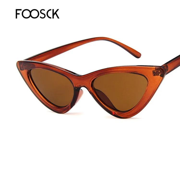 C5FullBrown FOOSCK, женские дизайнерские солнцезащитные очки, женские,, высокое качество, солнцезащитные очки, брендовые, дизайнерские, модные, Ретро стиль, De Soleil Femme - Цвет линз: C5FullBrown