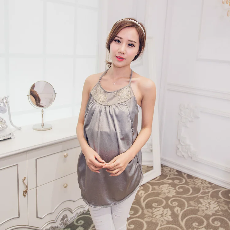 Radiation anti - radiation clothing Korean fashion genuine all - silver fiber harness radiation maternity dress
