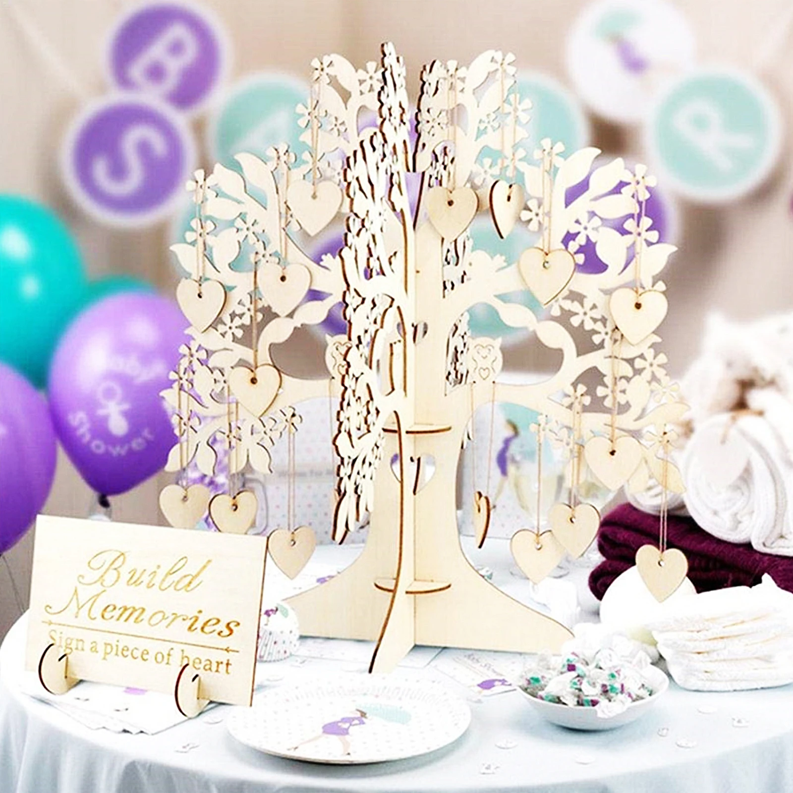 1 я свадьба гость книга с деревянными сердцами визит на дерево подписью