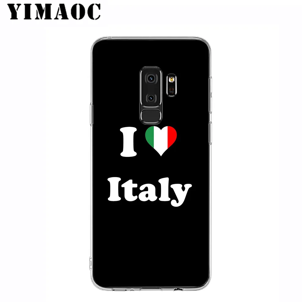 Yimaoc с флагом Италии арт Мягкий силиконовый чехол для телефона samsung Galaxy A5 A6 плюс A7 A8