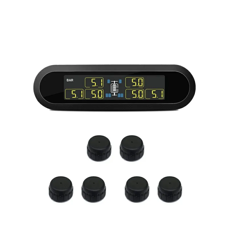 Wireless Digital RV Tailer Bus TPMS 6 External Sensors support 4~6 Max 116 PSI Solar Power | Автомобили и мотоциклы