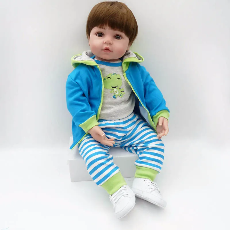 47 см Силиконовые Reborn Super Baby реалистичные детские Bonecas Детские куклы Bebes Reborn Brinquedos Reborn игрушки для детей Подарки