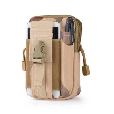 Nevenka Tactical Pouch Belt Waist Pack Bag Travel Camping Bags Small Pocket Military Waist Pack Running Pouch Soft back - Color: Camo(DCU)