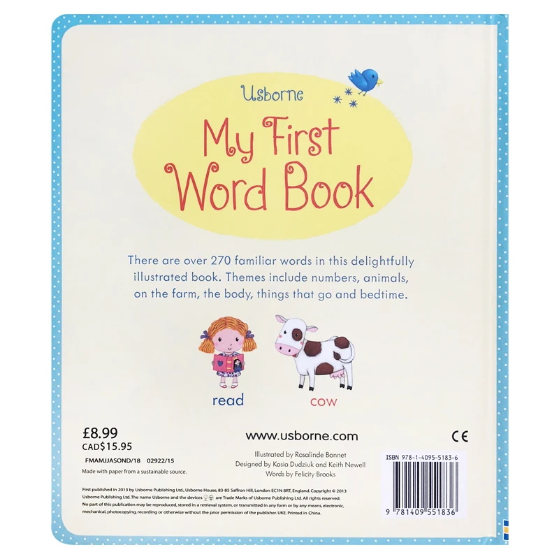 Книга с изображением на английском языке: новые книги-My First Word Book английский