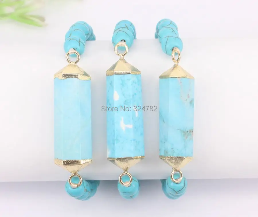 5 Strands Natural Stone Connector Bracelets With 8mm Beaded Charm DIY Bracelet | Украшения и аксессуары