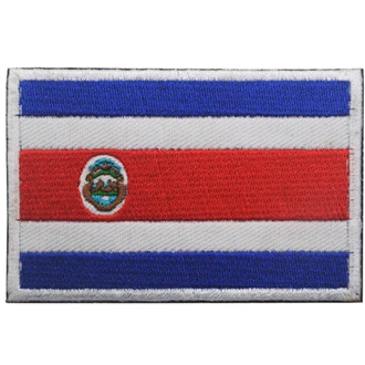 COSTA RICA AHYONNIEX 1 шт. 3D вышитый марокканский Куба нигерийский флаг сербии нашивка Тактическая Военная нашивка с пришитым флагом для джинсов Одежда Сумки - Цвет: COSTA RICA