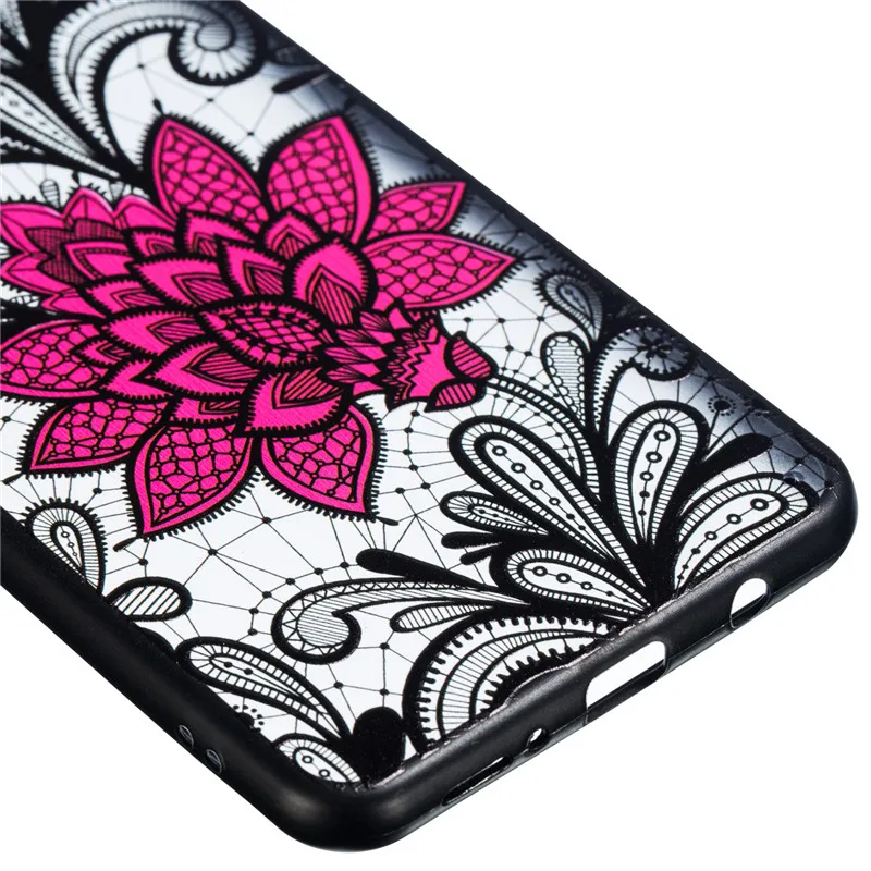 For Cover Xiaomi Mi 9 Case Embossed Lace Rose Soft TPU + PC Phone Bumper Coque 6.39&quot |