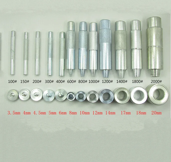 Высококачественные металлические люверсы ручной работы 3 шт. инструмент для