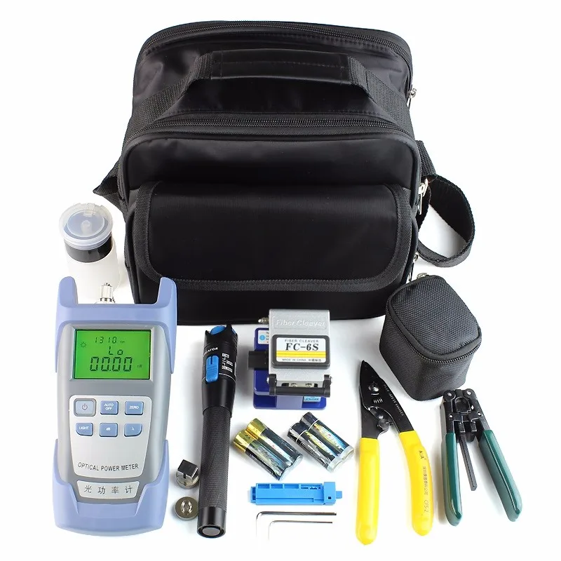 Glasvezel Tool Kit Met Fiber Cleaver Optische Power Meter 1Mw Visua Fault Locator Draad Stripper Glasvezel Tool Kit Met Fiber Cleaver Optische Power Meter 1Mw Visua Fault Locator Draad Stripper
