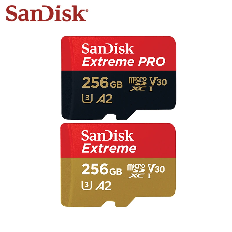 Карта памяти SanDisk Extreme Micro SD 100% оригинал 256 ГБ SDXC класс 10 U3 A2 UHS I V30 Pro Microsd TF