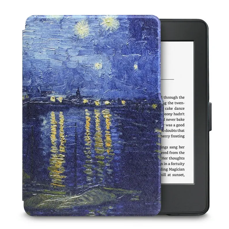 WALNEW светильник из искусственной кожи чехол для Amazon Kindle Paperwhite 1 2 3 6 дюймов электронная книга 2012 2013 Чехол Smart Auto Sleep/Wake - Цвет: Blue night