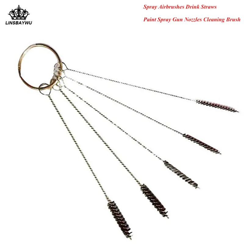 5 шт. набор прочных нейлоновых трубок для распыления краски|Чистящие щетки| |