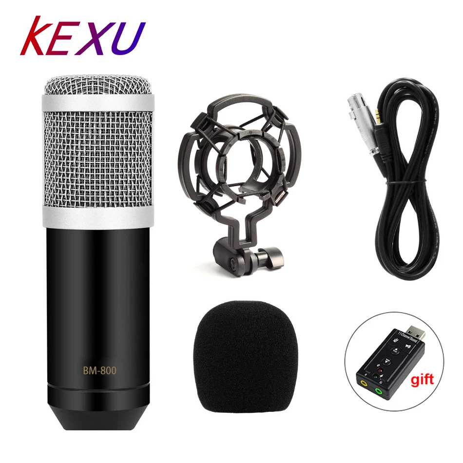 KEXU Профессиональный LEIHAO BM 800 bm800 конденсаторный звукозаписывающий микрофон с