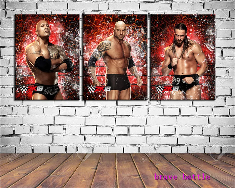 WWE 2K16 The Rock борец холст живопись гостиная домашний декор Современная роспись