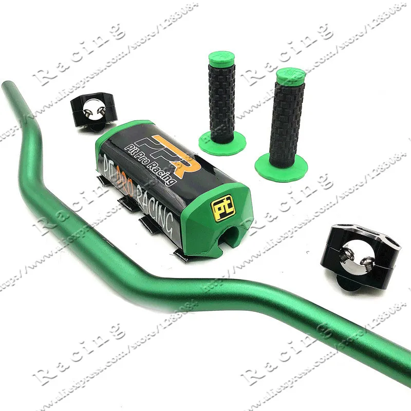 Зеленые накладки на руль велосипеда или мотоцикла с ручками 1 1/8 дюйма|Руль