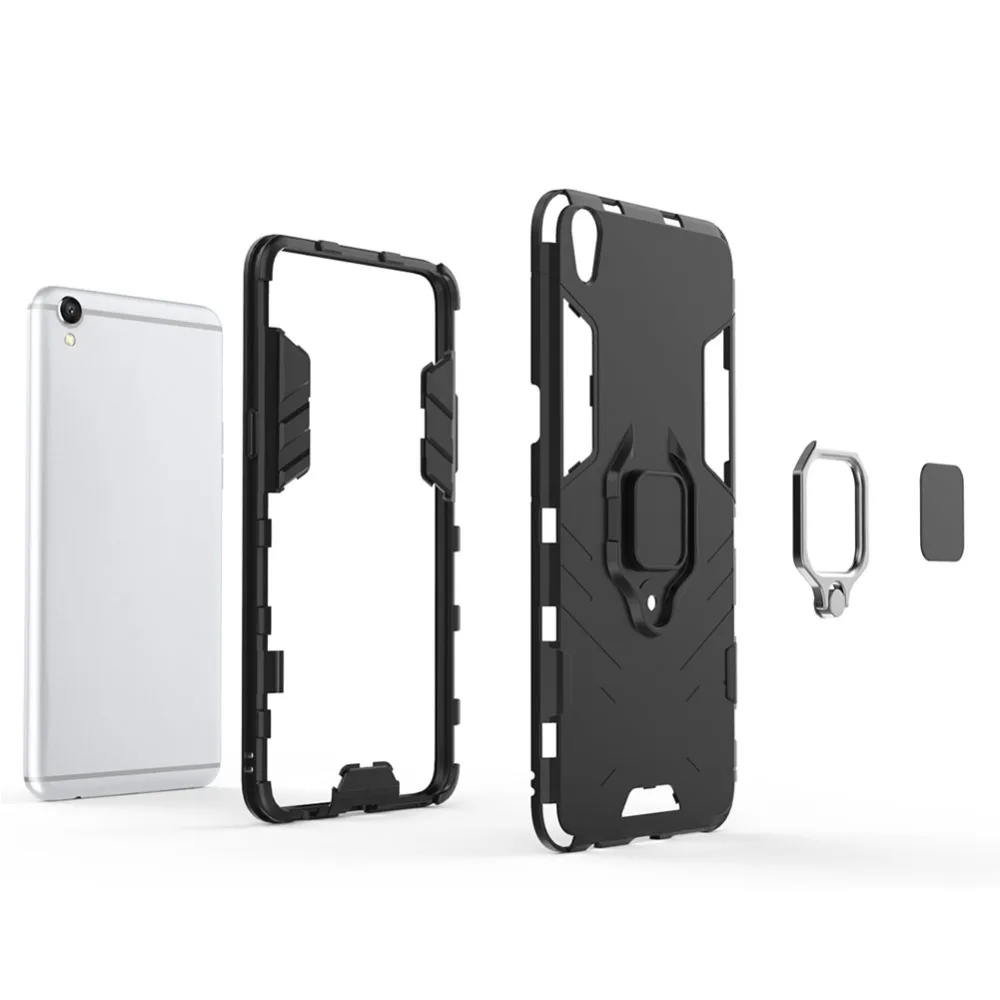 Противоударный армированный чехол для OPPO R9 Plus держатель с кольцом на палец Plustm A 6