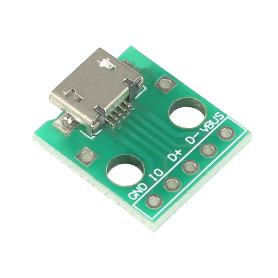 10 шт. мини микро USB для DIP 2 54 мм адаптер 5-контактный гнездовой разъем Модульная