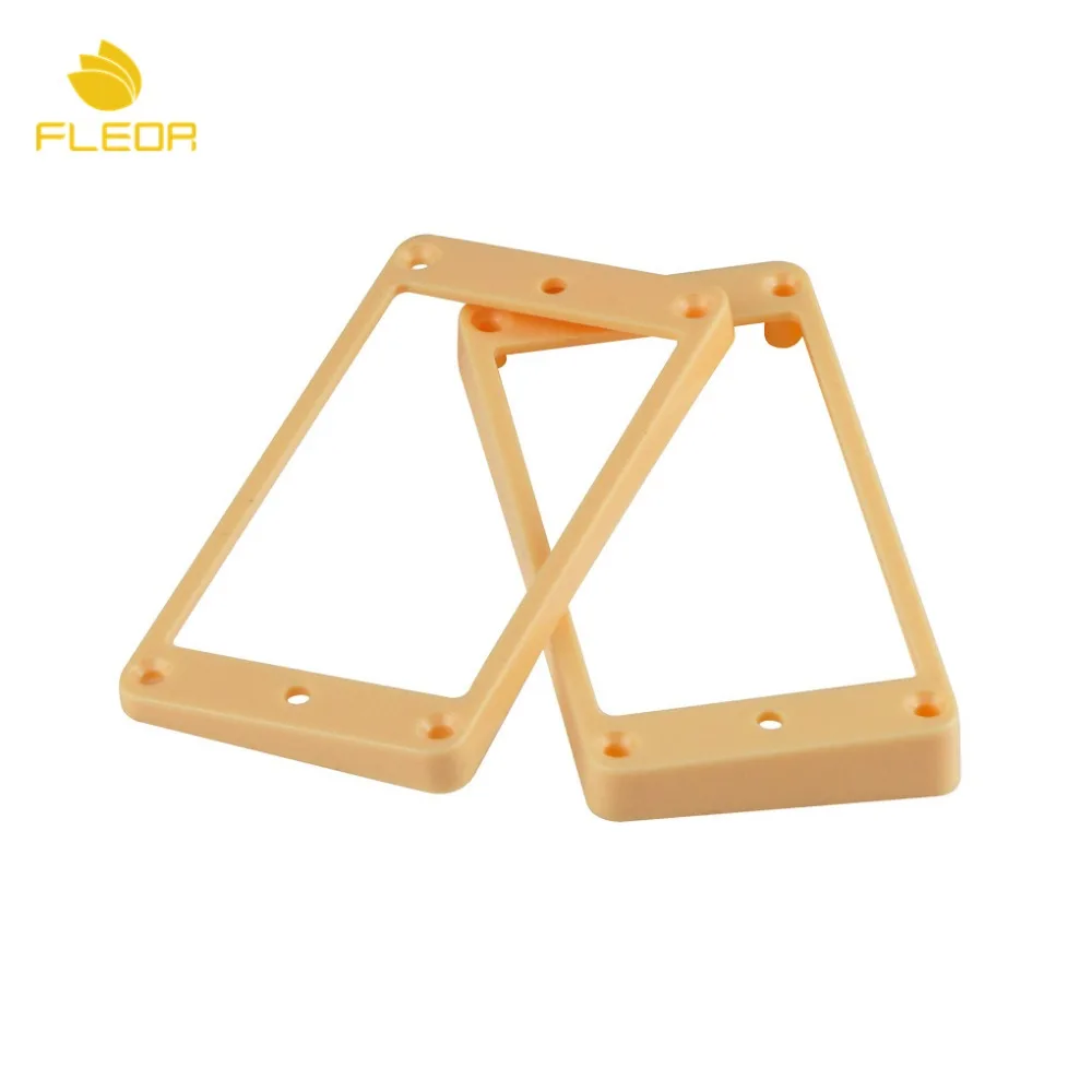 FLEOR 10 Sets of Cream ABS Curved Guitar Humbucker Pickup Frame Mounting Rings Bridge &amp Neck for LP | Спорт и развлечения
