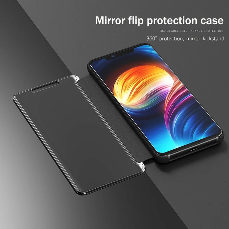 Новый NeLuxury Clear View зеркальный Чехол С Откидывающейся Крышкой для samsung Galaxy A50 A40 A30 A20