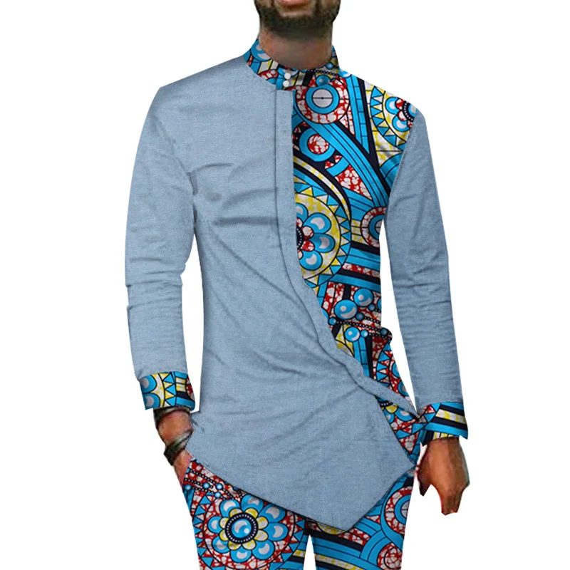 2019 summer and autumn african men cotton plus size suits free customerized M-6XL