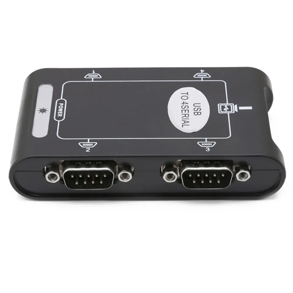 9 контактный USB 2 0 на 4 порта RS232 Serial DB9 COM разъемы контроллера Адаптер Hub|USB-хабы| |