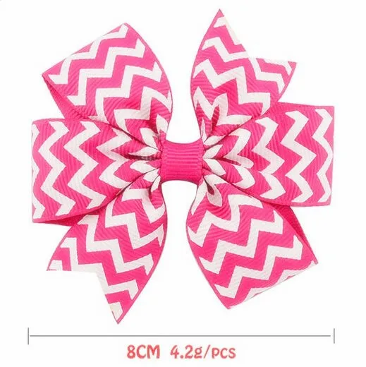 300 шт. Бесплатная доставка банты для волос с шевроном девочек ленточный бант