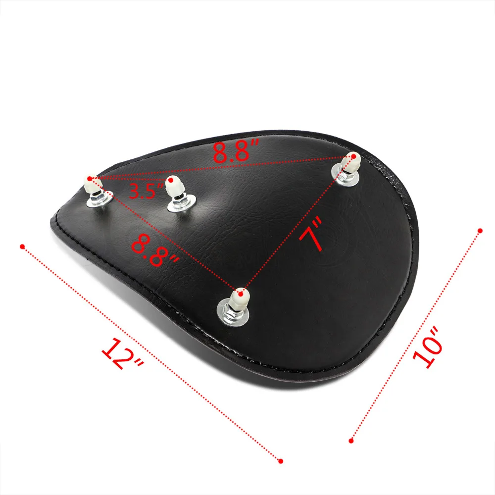 Мотоцикл кожа Solo сиденье для Harley Honda Yamaha Kawasaki Suzuki Sportster XL 883 1200 72 48 Чоппер поплавок на заказ