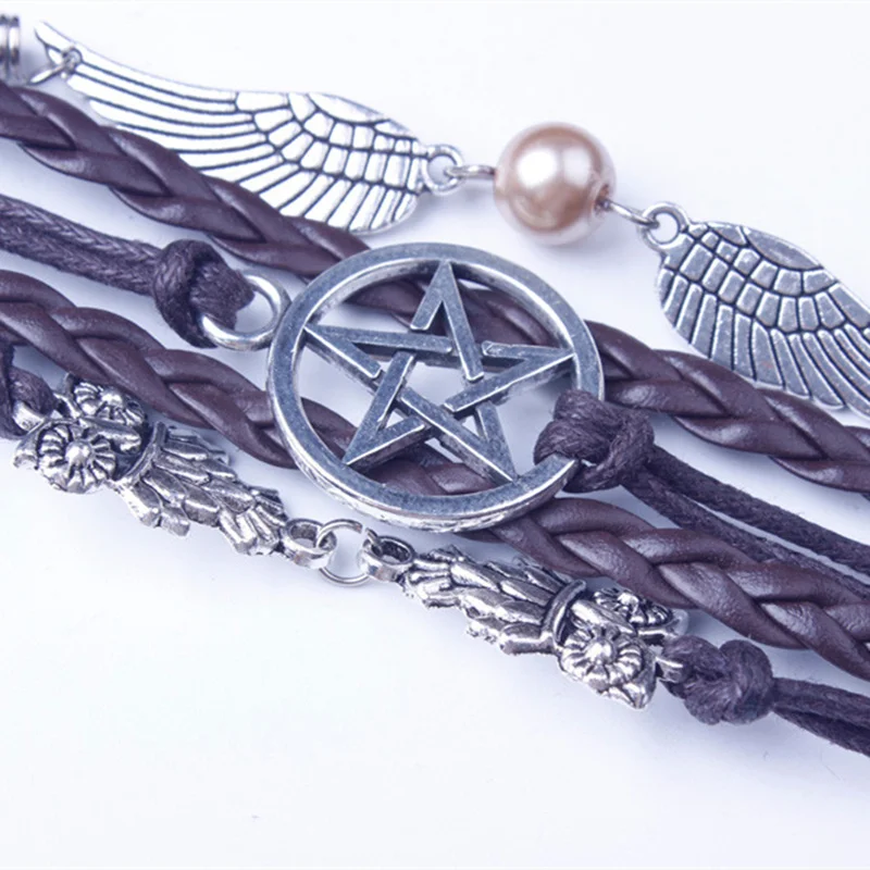 Женский браслет Gofuly винтажный высокого качества с крыльями|wings bracelet|bangle charmcharm